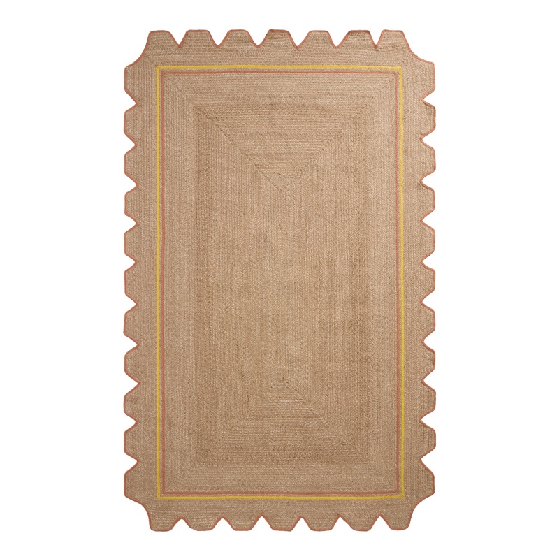 Camila Double Border Scalloped Recycled Indoor Outdoor Rug