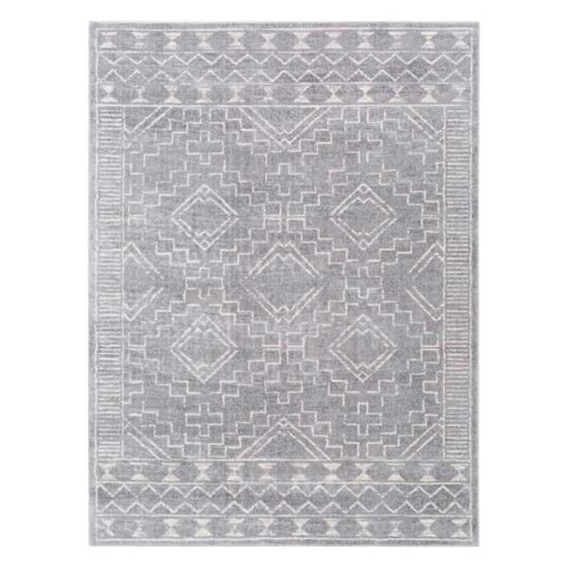 (D497) Roma Grey Global Area Rug, 8×10