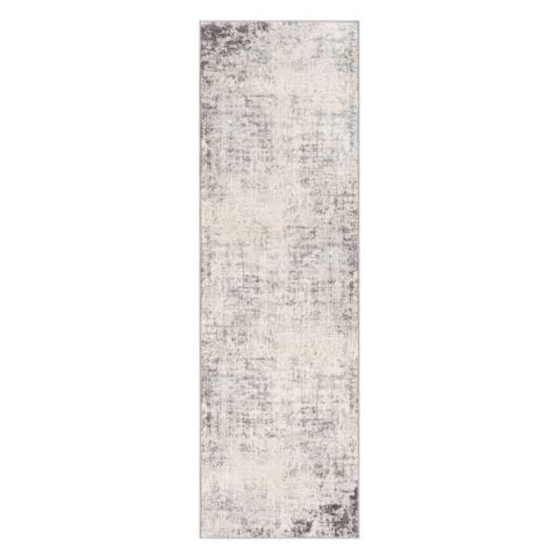 (D498) Crosby St. Roma Grey Abstract Runner, 2×7