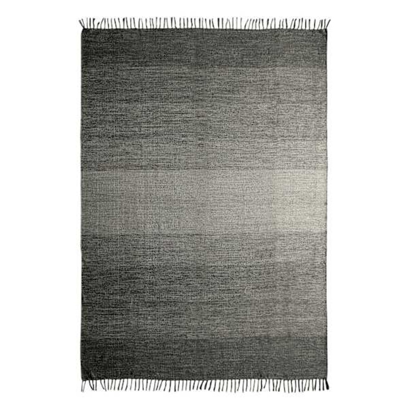 (D521) Honeybloom Grey Ombre Fringe Area Rug, 8×10