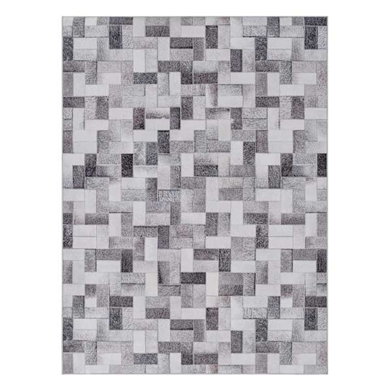 (D537) Crosby St. Nova Grey Printed Area Rug, 5×7