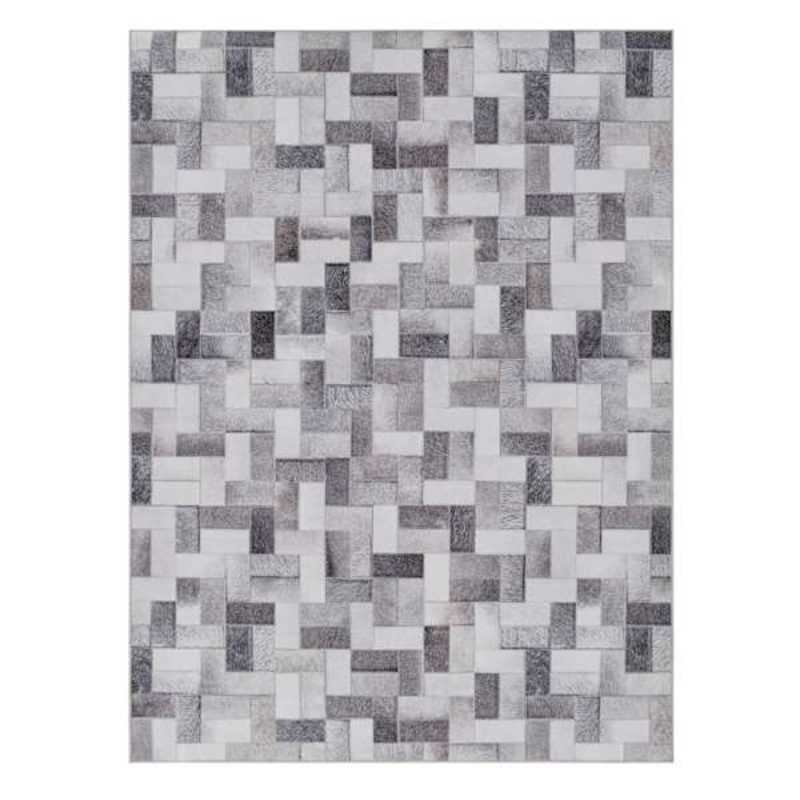 (D537) Crosby St. Nova Grey Printed Area Rug, 8×10