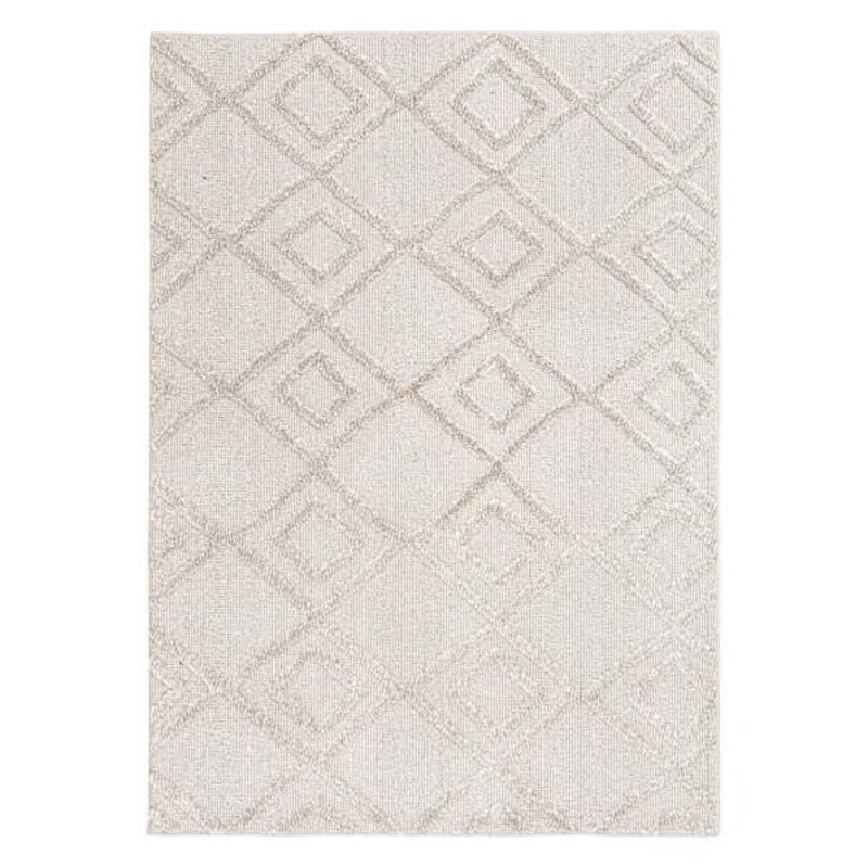 (D560) Brantley Grey Diamond Design Area Rug, 5×7
