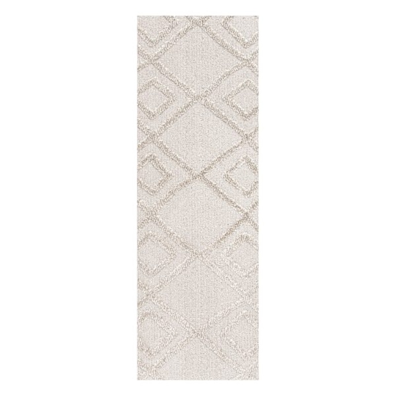 (D560) Brantley Grey Diamond Design Runner, 2×7