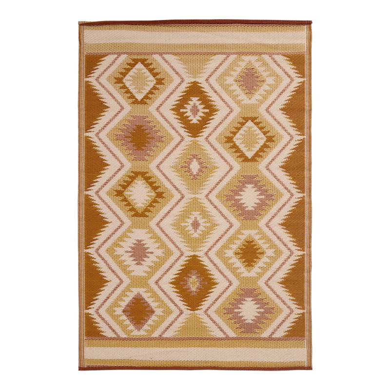 Rio Terracotta Kilim Reversible Indoor Outdoor Floor Mat