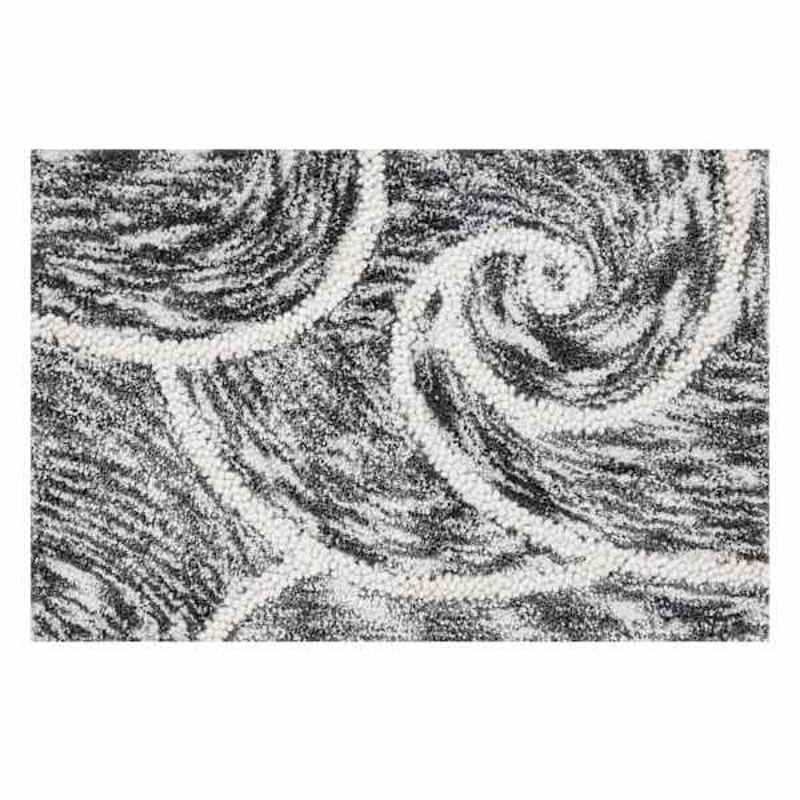 Camille Black Bath Rug, 20×30