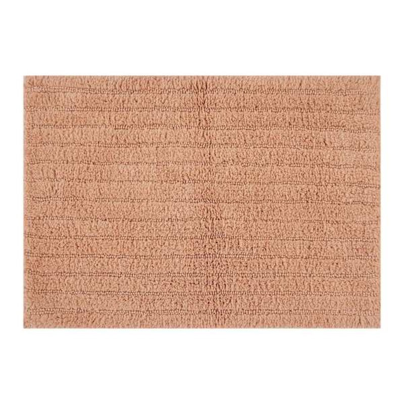 Coral Striped High-Low Bath Rug, 17×24
