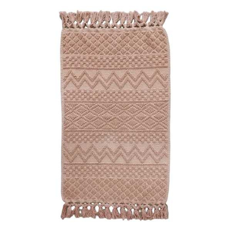 Coral Woven Fringe Bath Rug, 20×32