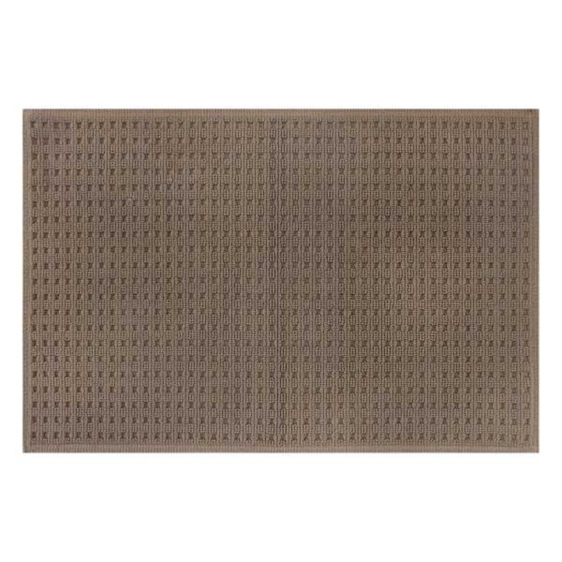 Crosby St. Taupe Waffle 100% Cotton Antimicrobial Bath Rug, 20×30