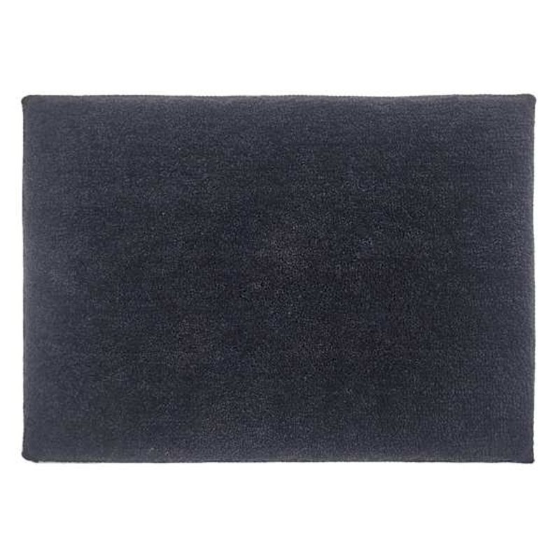 Essential Cut Pile Black Bath Rug, 17×24