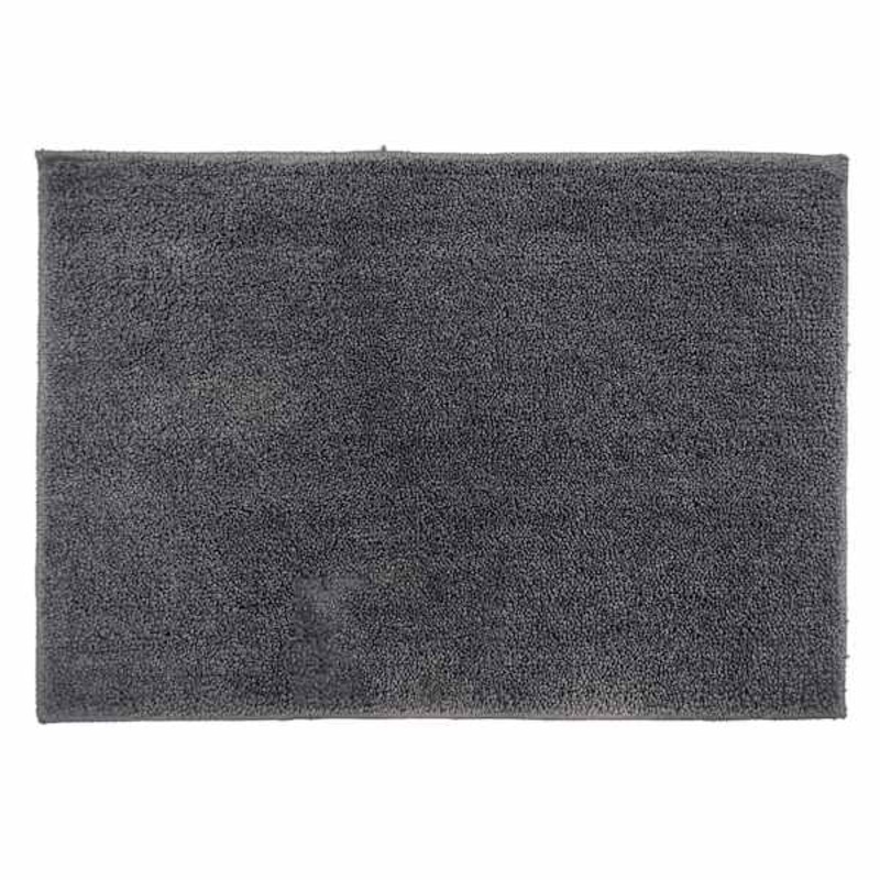 Essential Cut Pile Dark Grey Bath Rug, 17×24