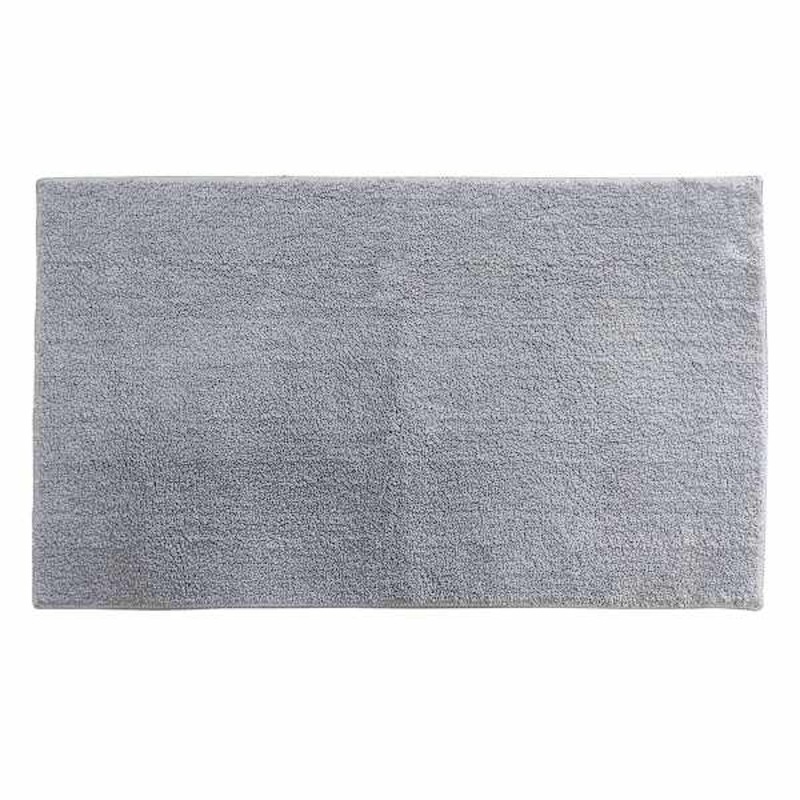 Essential Cut Pile Light Grey Bath Rug, 20×34