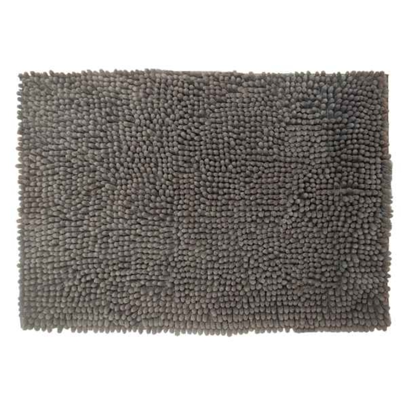 Essential Noodle Dark Grey Bath Rug, 17×24