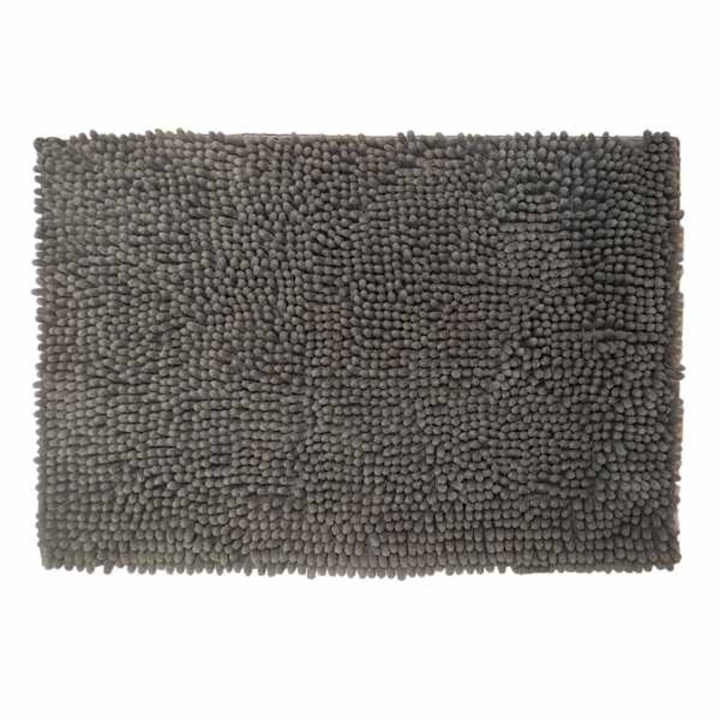 Essential Noodle Dark Grey Bath Rug, 20×34