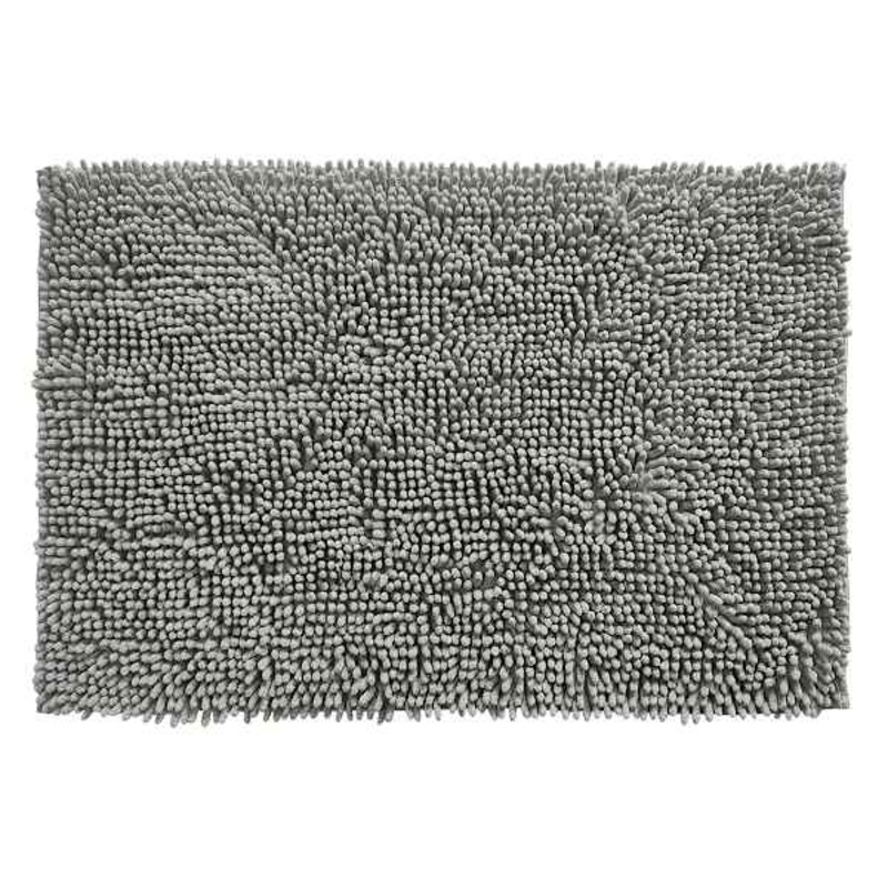 Essential Noodle Light Grey Bath Rug, 17×24