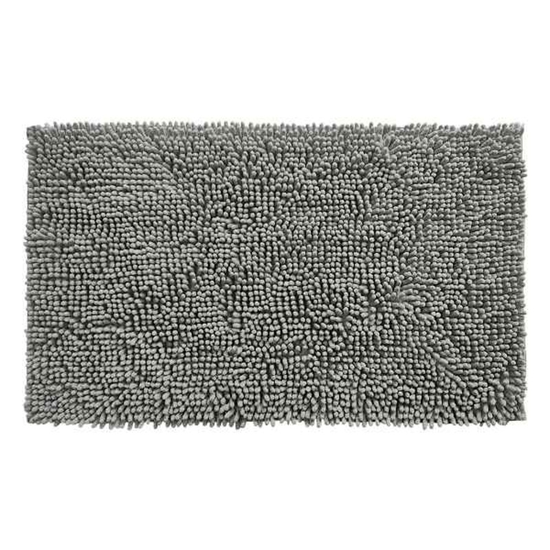 Essential Noodle Light Grey Bath Rug, 20×34