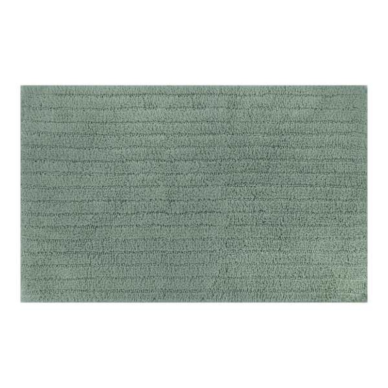Green Striped High-Low Bath Rug, 20×30