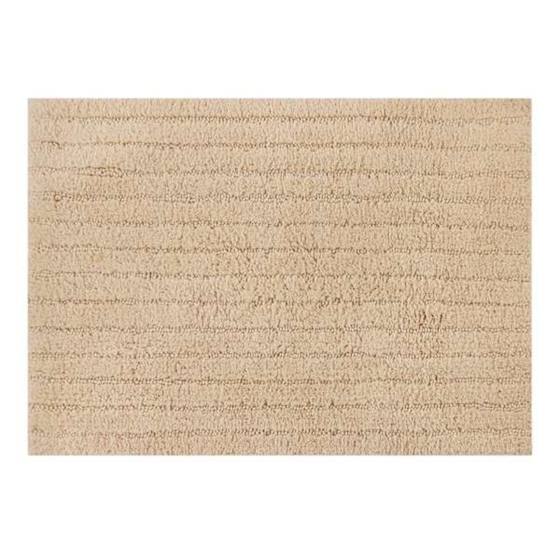 Ivory Striped High-Low Bath Rug, 17×24