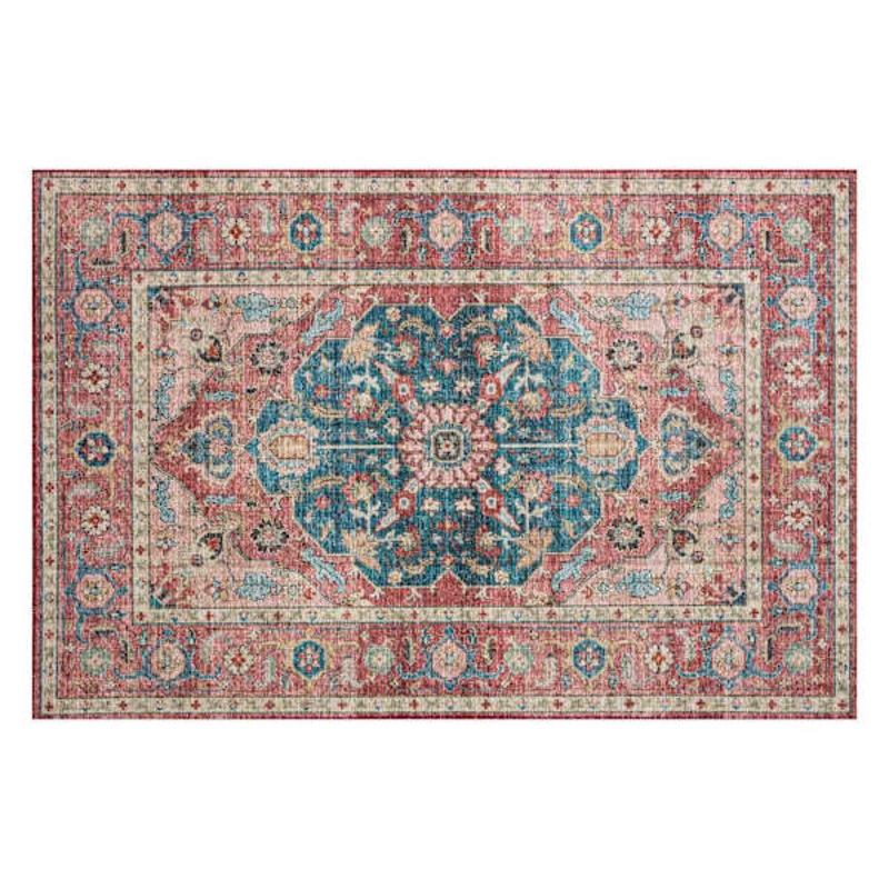 Khloe Rust & Blue Accent Rug, 4×6