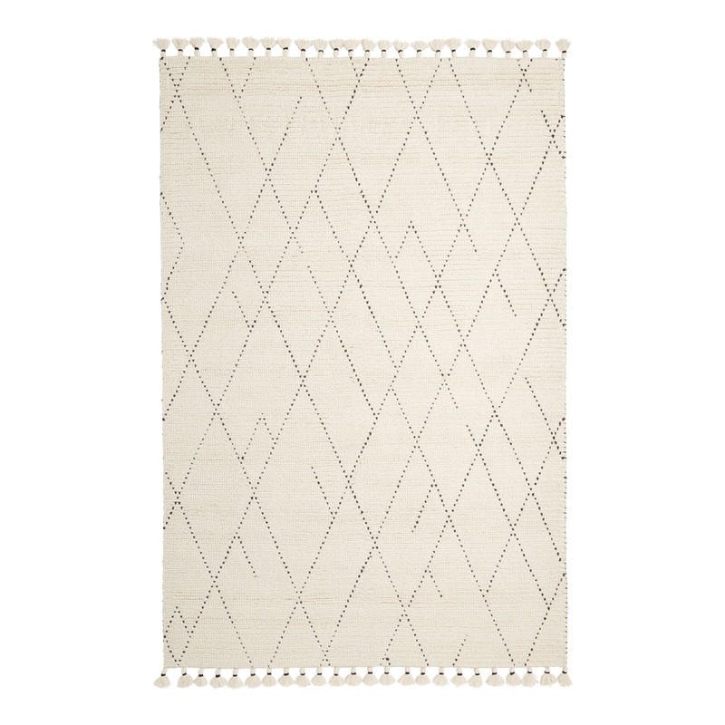 Logan Ivory Moroccan Style Wool Area Rug