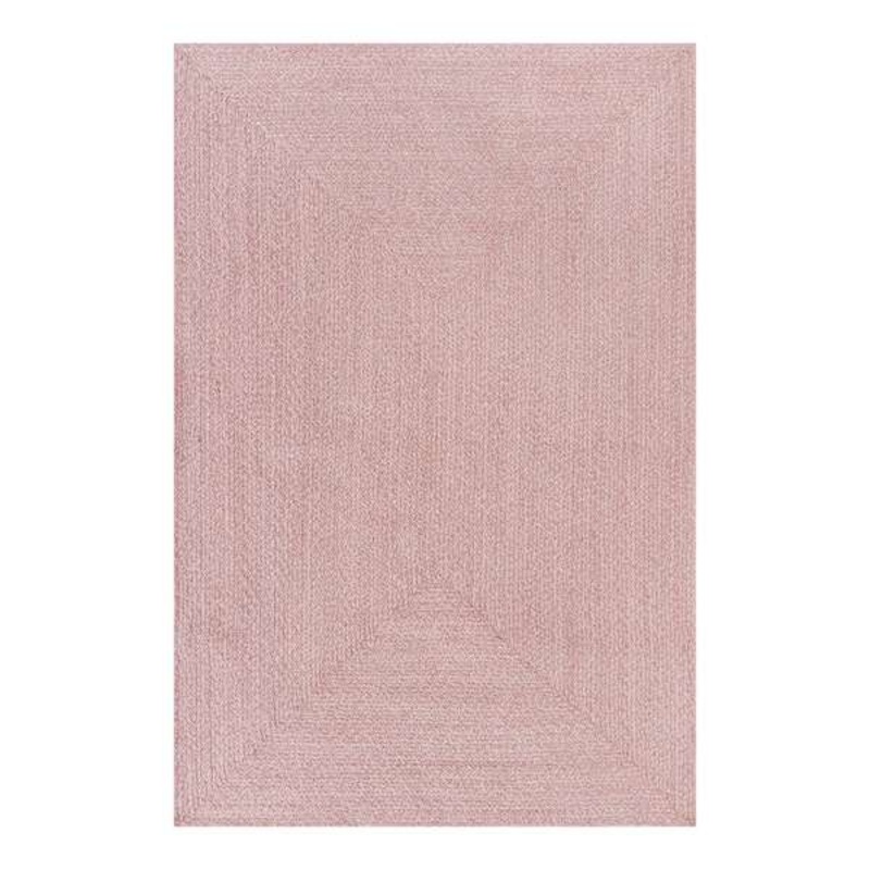 Pink Braided Chenille Accent Rug, 4×6