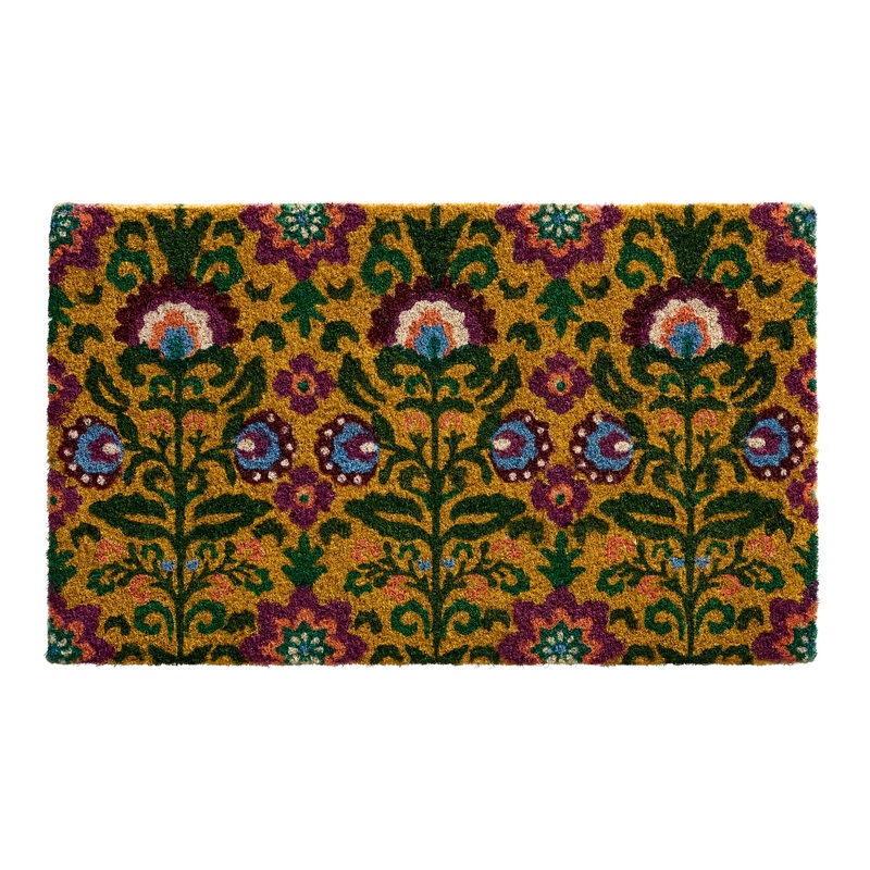 Fall Garden Multicolor Floral Coir Doormat