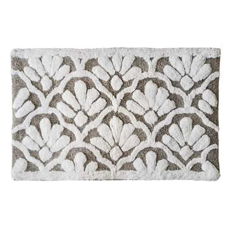Grey Shell Bath Rug, 20×30