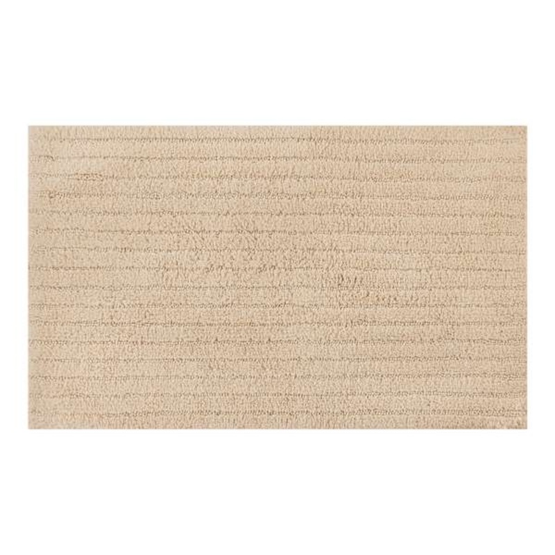 Ivory Striped High-Low Bath Rug, 20×30