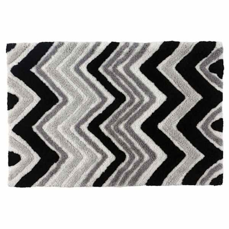 Neutrals Chevron Tufted Bath Rug, 20×30