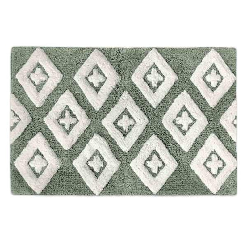 Oxford Green Tufted Bath Rug, 20×30