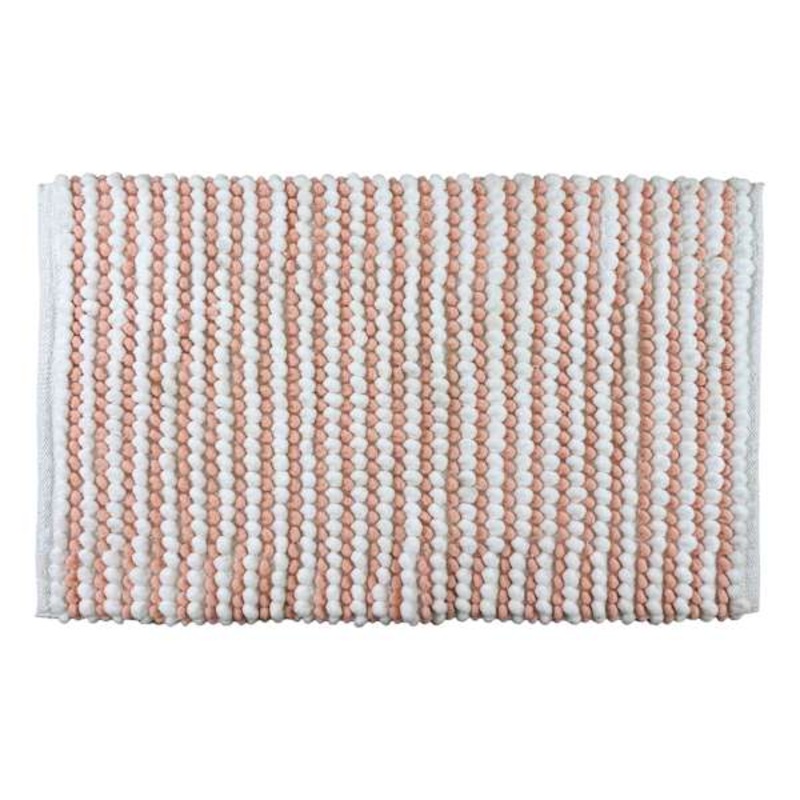 Pink Chenille Loop Cotton Bath Rug, 20×30