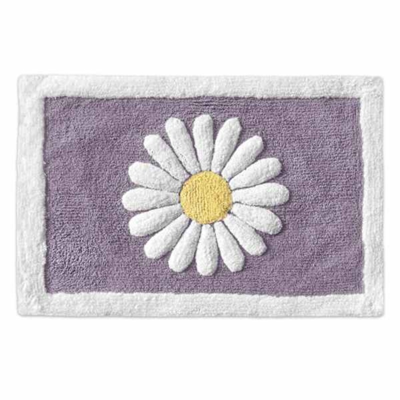 Purple Dandelion Tufted Bath Rug, 20×30