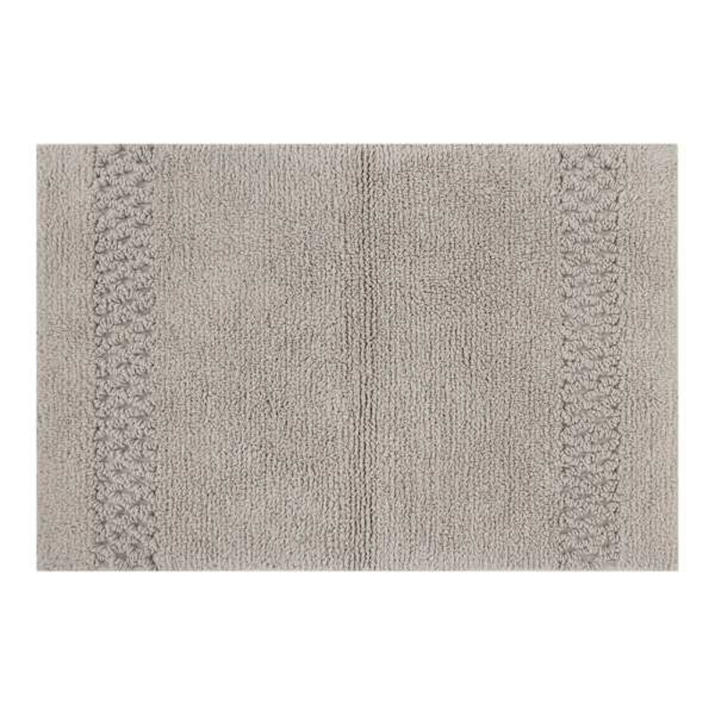 Reversible Grey Bath Rug, 17×24