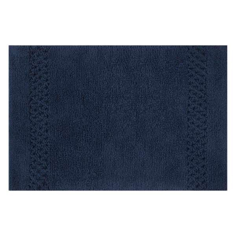 Reversible Navy Bath Rug, 20×30