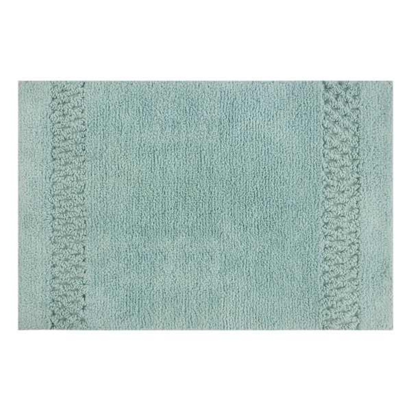 Reversible Sea Green Bath Rug, 17×24