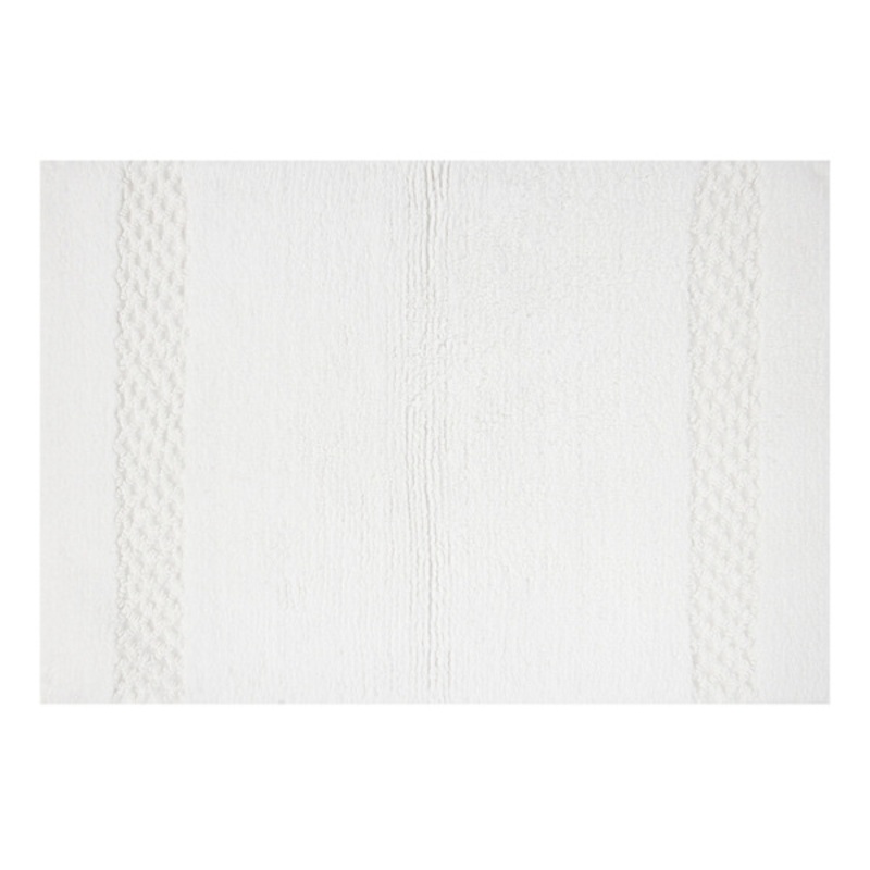 Reversible White Bath Rug, 17×24