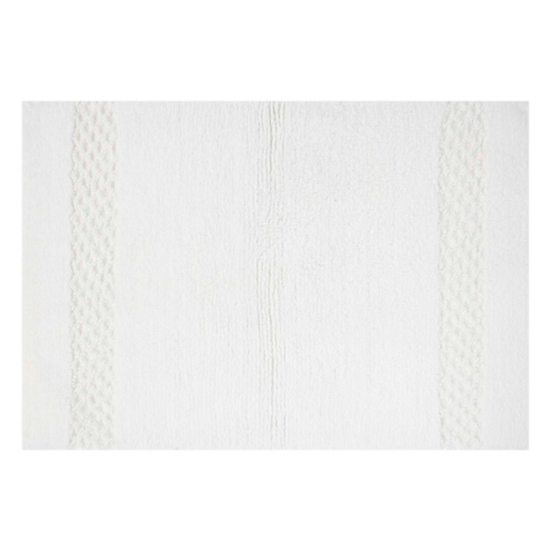 Reversible White Bath Rug, 20×30