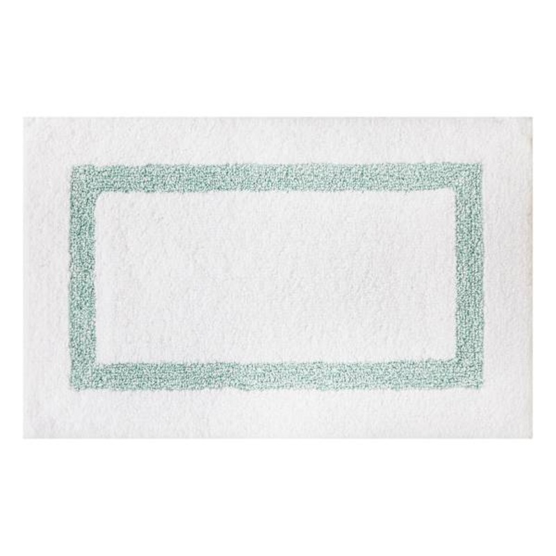 Sea Green Racetrack Design Bath Rug, 20×30