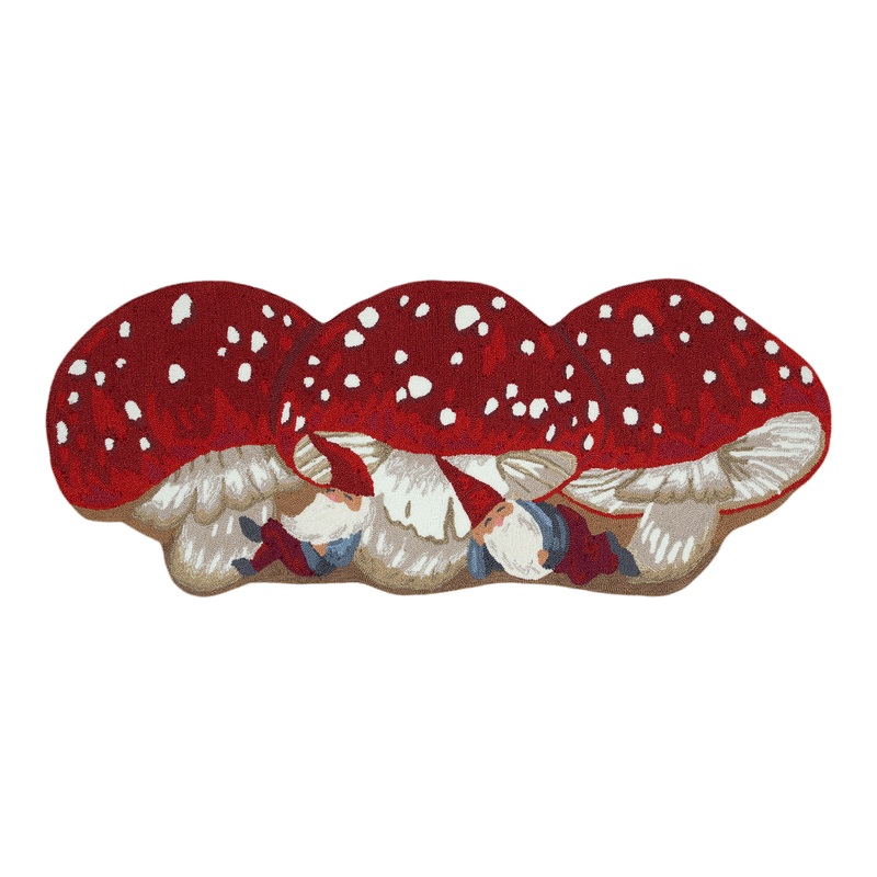 Sleeping Gnomes Under Mushrooms Indoor Outdoor Rug