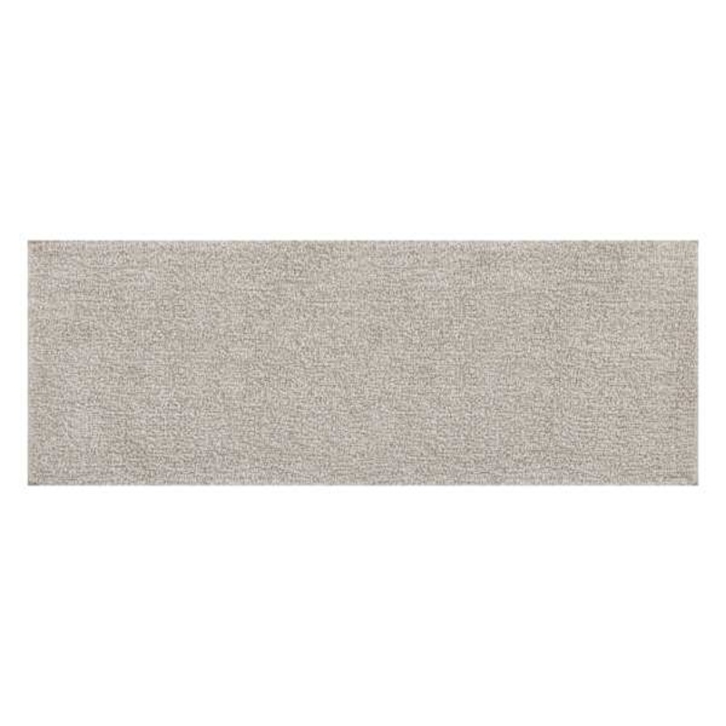 Striped Tan And White Bath Runner 22X60