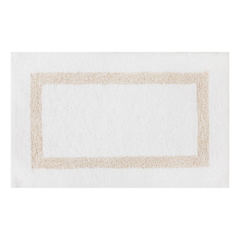 Tan Racetrack Design Bath Rug, 20×30
