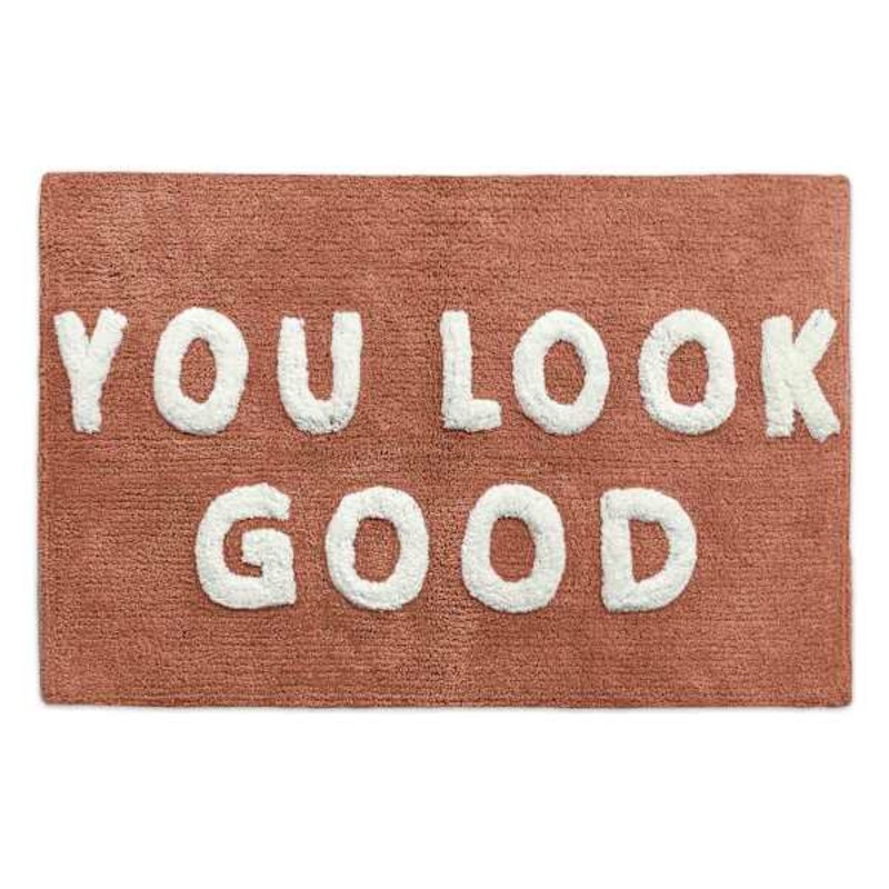 Terracotta You Look Good Tufted Bath Rug, 20×30