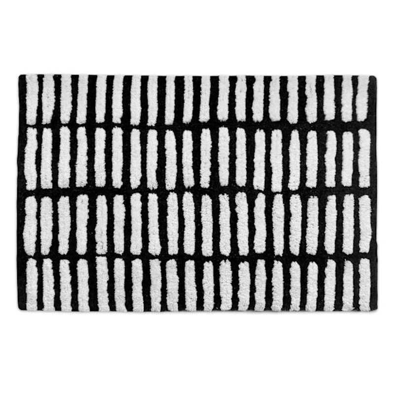 Westport Black Tufted Bath Rug, 20×30