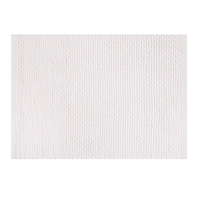 White Braided Cotton Bath Rug, 17×24