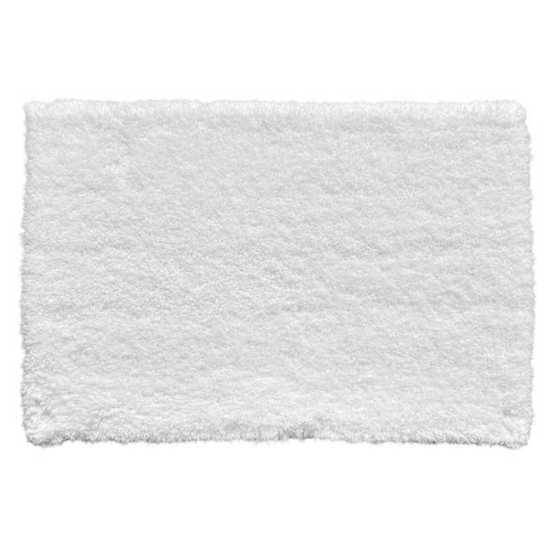 White Shag Bath Rug, 16×24