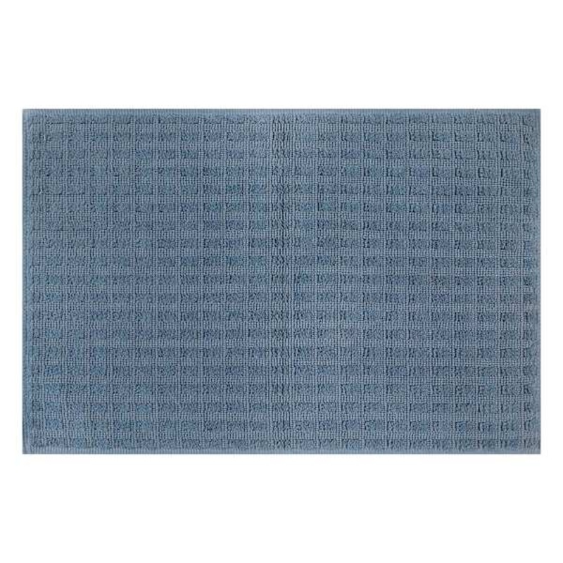 Woven Square Blue Bath Rug, 20×30