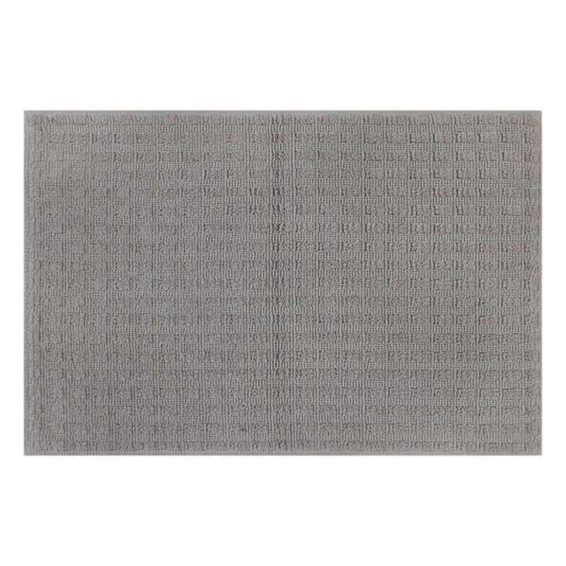 Woven Square Dark Grey Bath Rug, 20×30