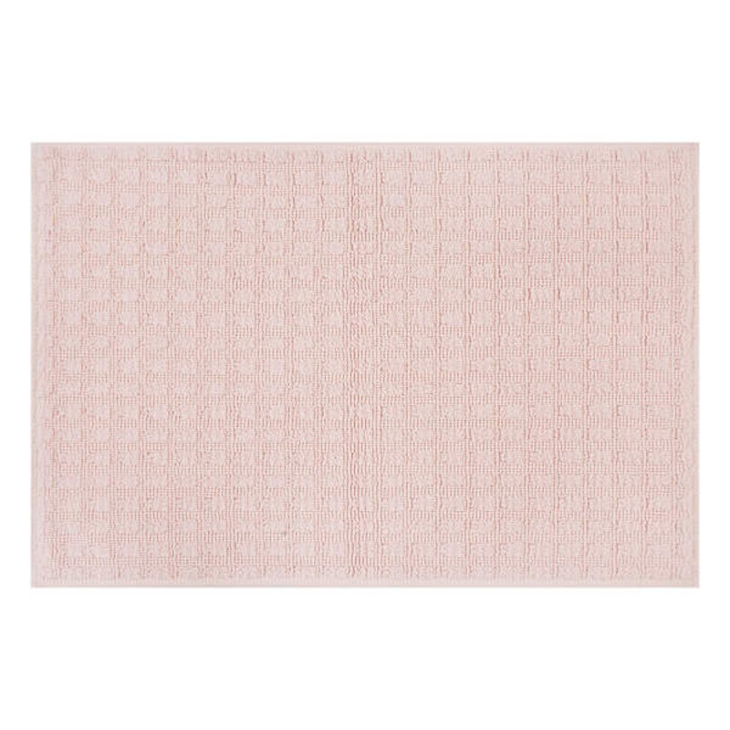 Woven Square Pink Bath Rug, 20×30