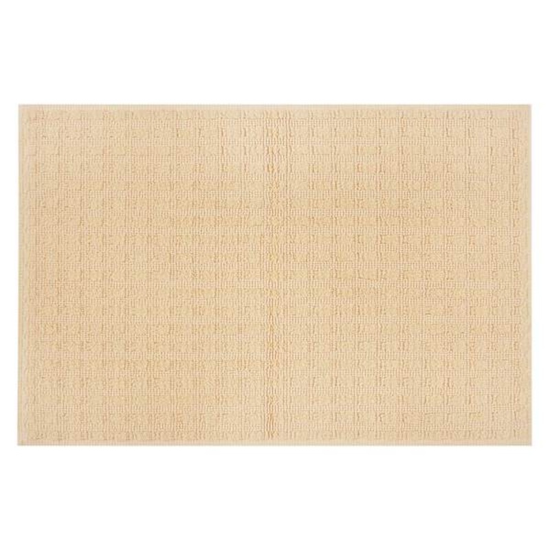 Woven Square Yellow Bath Rug, 20×30
