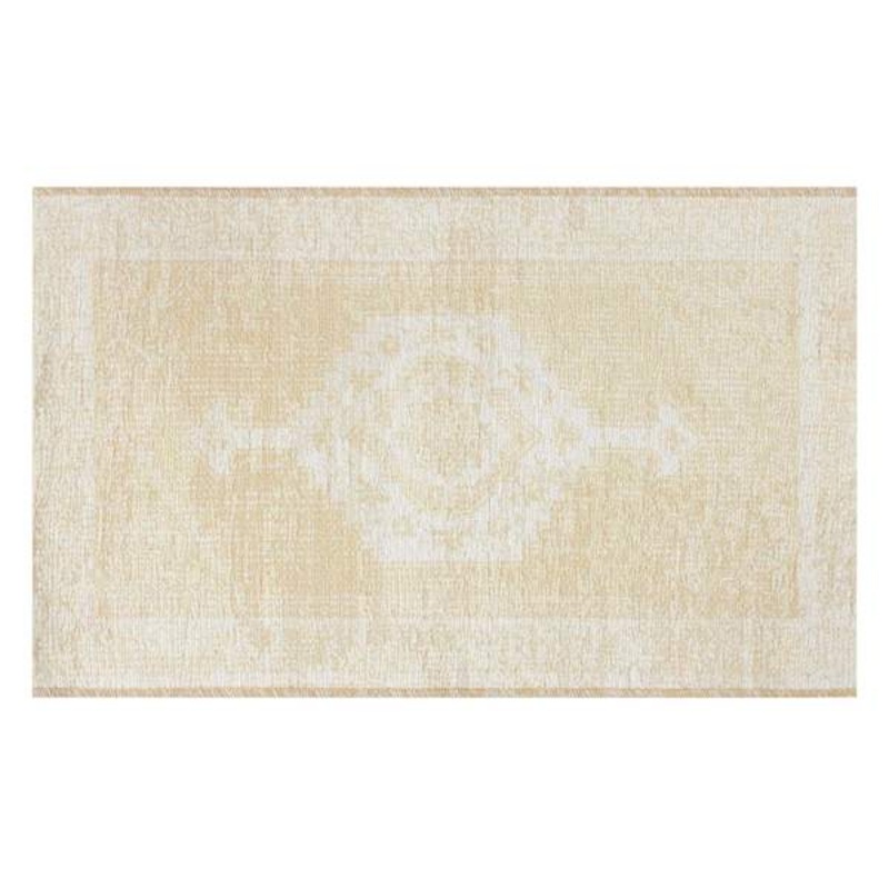 Yellow Mosaic Border Bath Rug, 20×30